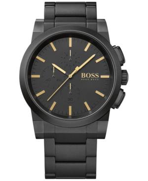 Hugo Boss Men's Chronograph Neo Black Ion-plated Stainless Steel Bracelet Watch 48mm 1513276