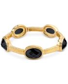 2028 Gold-tone Jet Stone Stretch Bangle Bracelet, A Macy's Exclusive Style