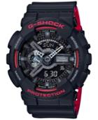 G-shock Men's Analog-digital Black Resin Strap Watch 55x51mm Ga110hr-1a