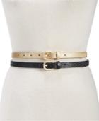 I.n.c. 2-for-1 Metallic & Embossed Skinny Belts, Created For Macy's
