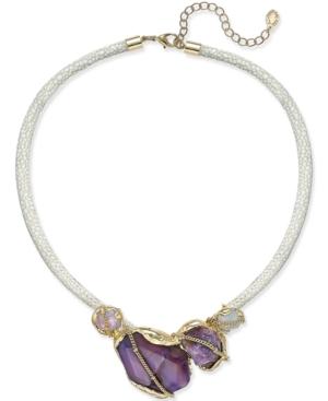 C.a.k.e By Ali Khan Now & Zen Gold-tone Rope And Wrapped Stone Necklace