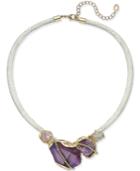 C.a.k.e By Ali Khan Now & Zen Gold-tone Rope And Wrapped Stone Necklace