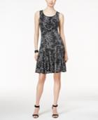 Style & Co. Petite Printed Fit & Flare Dress, Only At Macy's