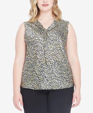 Tahari Asl Plus Size Sailor-collar Top