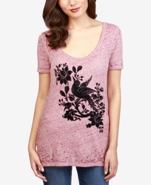 Lucky Brand Flocked Burnout T-shirt