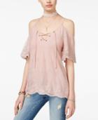 American Rag Juniors' Cold-shoulder Top, Created For Macy's