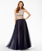 Say Yes To The Prom Juniors' Embellished Contrast 2-pc. Gown, A Macy's Exclusive Style