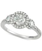 Diamond Triple Halo Engagement Ring (1-5/8 Ct. T.w.) In 14k White Gold