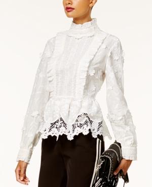 Anna Sui X Inc International Concepts Lace Peplum Top, Created For Macy's