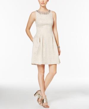 Vince Camuto Jacquard Fit & Flare Dress, A Macy's Exclusive Style