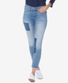 Nydj Alina Two-tone-patch Ankle Skinny Jeans