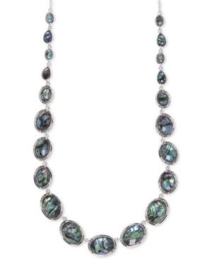 Judith Jack Sterling Silver Graduated Abalone Collar Necklace