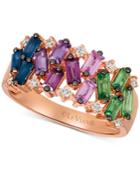 Le Vian Multi-gemstone (1-1/3 Ct. T.w.) & Nude Diamond (1/6 Ct. T.w.) Ring In 14k Rose Gold
