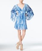 Betsey Johnson Printed Empire-waist Lace Dress