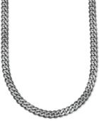 Esquire Men's Jewelry Wide Link (5-1/4mm) Curb Chain In Sterling Silver, Only At Macy's