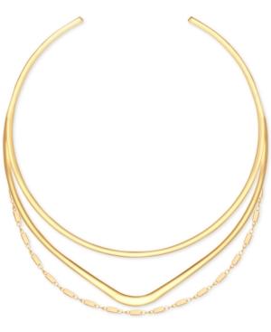 Guess Gold-tone Triple-row Choker Necklace