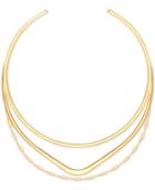 Guess Gold-tone Triple-row Choker Necklace