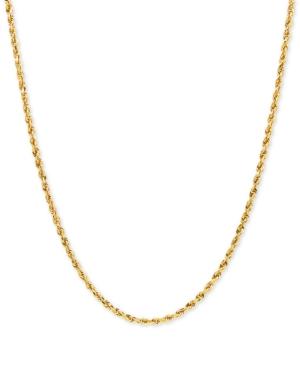 Rope Solid 18 Chain Necklace In 10k Gold