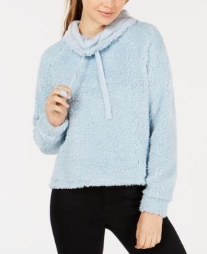 Hippie Rose Juniors' Funnel-neck Fleece Top