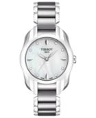 Tissot Watch, Women's Swiss T-wave Diamond Accent Stainless Steel Bracelet 28x26mm T0232101111600