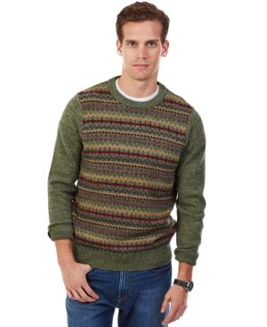 Nautica Cargo Green Fair Isle Sweater