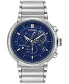 Citizen Ecoo-drive Men's Chronograph Proximity Stainless Steel Bracelet Smartwatch 46mm Bz1000-54l, A Macy's Exclusive Style