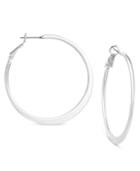 Charter Club Silver-tone Thin Hoop Earrings, Only At Macy's