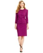 Tahari Asl Four-button Skirt Suit