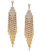 Charter Club Gold-tone Crystal Pave Swing Chain Drop Earrings, Created For Macy's