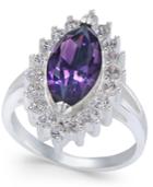 Charter Club Silver-tone Crystal Marquise Ring, Created For Macy's