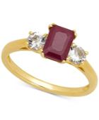 Ruby (1-1/6 Ct. T.w.) & White Sapphire (5/8 Ct. T.w.) Ring In 14k Gold