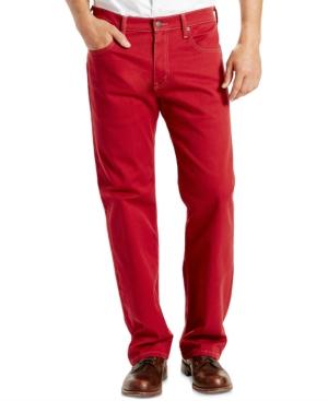Levi's Men's 569 Loose-fit Straight-leg Red Jeans