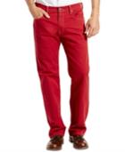 Levi's Men's 569 Loose-fit Straight-leg Red Jeans