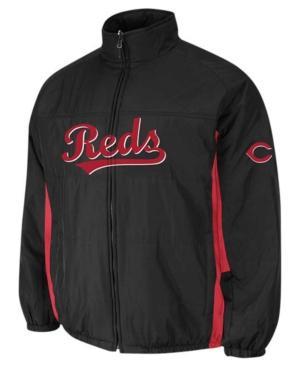 Majestic Men's Cincinnati Reds Double Climate On-field Full-zip Jacket