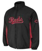 Majestic Men's Cincinnati Reds Double Climate On-field Full-zip Jacket