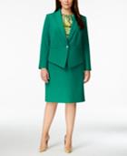 Tahari Asl Plus Size Shawl-collar Skirt Suit