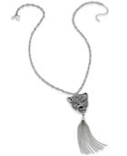 Thalia Sodi Silver-tone Animal Head Tassel Pendant Necklace, Only At Macy's