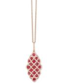 Final Call By Effy Ruby (1-3/4 Ct. T.w.) And Diamond (1/2 Ct. T.w.) Pendant Necklace In 14k Rose Gold