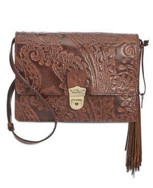 Patricia Nash Burnished Tooled Lace Lanza Crossbody Organizer