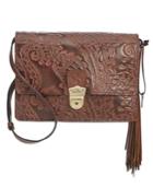 Patricia Nash Burnished Tooled Lace Lanza Crossbody Organizer