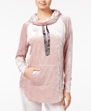 Ultra Flirt Juniors' Crushed Velvet Funnel-neck Tunic Top
