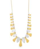 Catherine Malandrino Women's 2-tone Geo Shaped 32 Yellow Gold-tone And Silver-tone Necklace