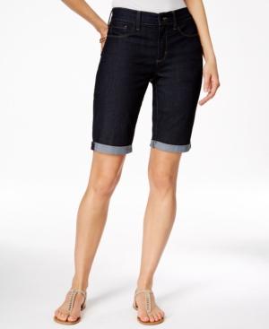 Nydj Briella Cuffed Dark Enzyme Wash Bermuda Shorts