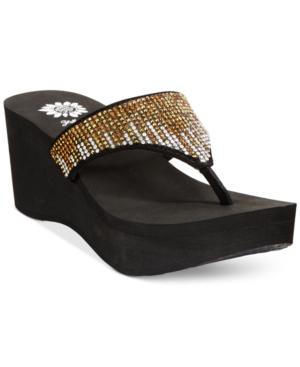 Yellow Box Cascada Platform Thong Sandals Women's Shoes
