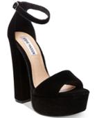 Steve Madden Women's Gonzo-v Velvet Platform Sandals Women's Shoes