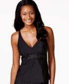 Inc International Concepts Studded V-neck Tankini Top, Only At Macy's Women's Swimsuit