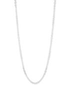 Anne Klein Silver-tone Imitation Pearl And Pave Link Long Statement Necklace