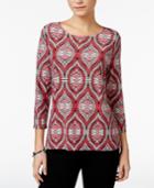 Jm Collection Printed Jacquard Top Only At Macy's