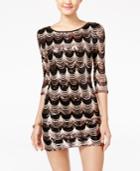 Crystal Doll Juniors' Sequined Bodycon Dress
