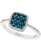 Le Vian White And Blue Diamond Ring (5/8 Ct. T.w.) In 14k White Gold